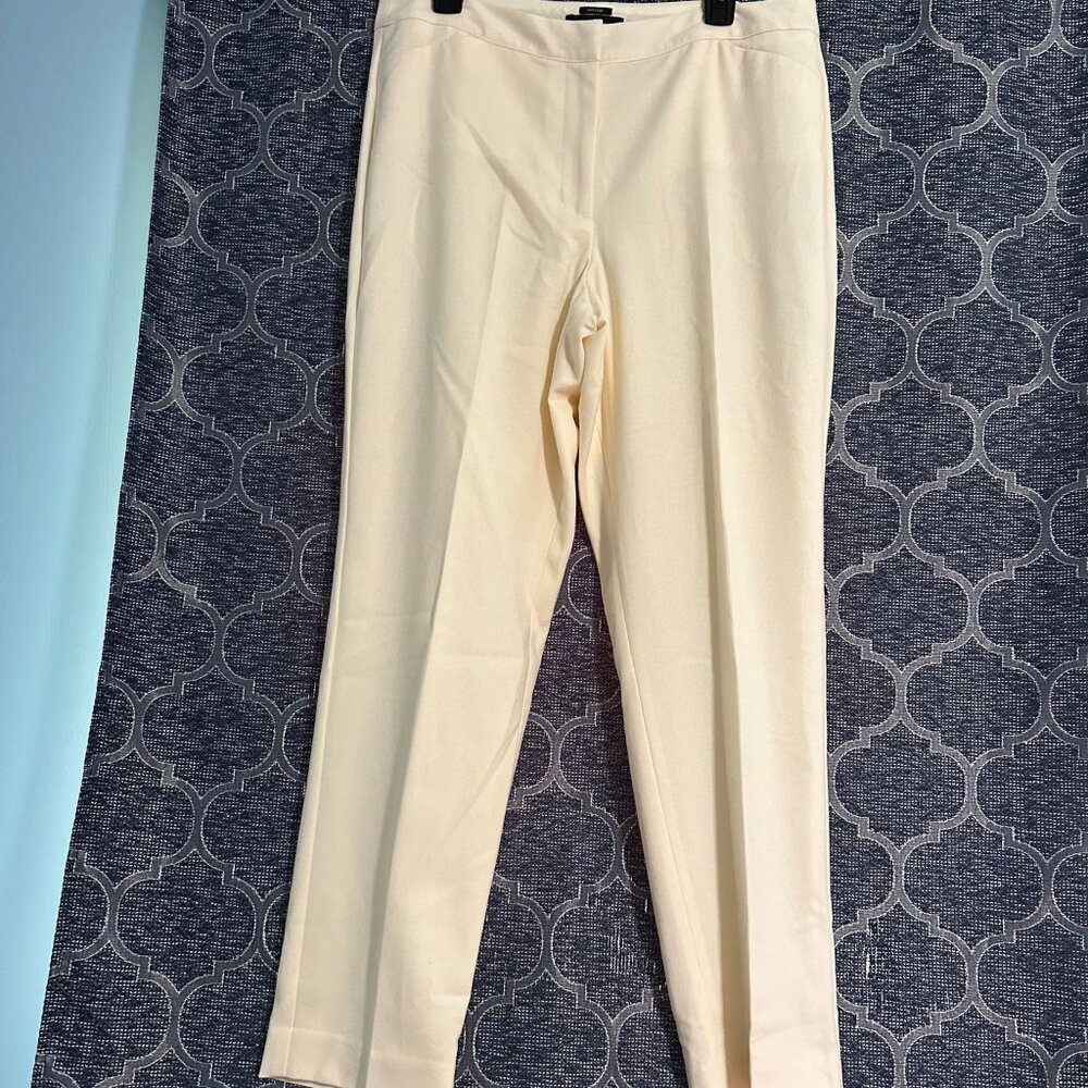Talbots Cream Straight-Leg Pull-On Pants